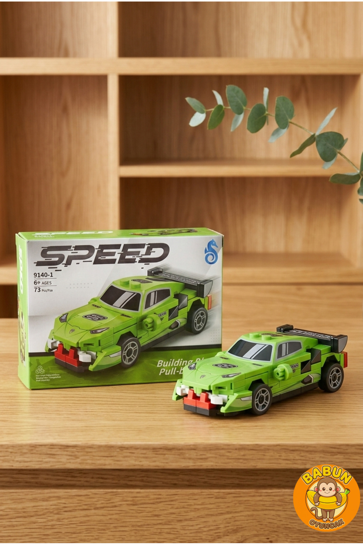 SPEED Bricks Mini Lego Araba Yapı Blok Seti - Çek-Bırak Spor Araba Yapım Seti -Speed Yeşil (73 Parça) fotoğrafı 4 (önizleme)