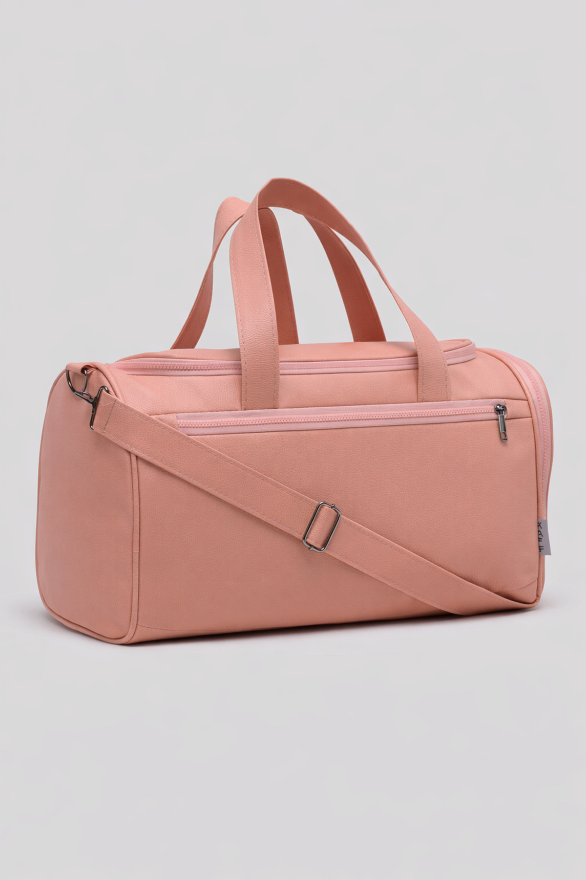 KAFF  Pudra Suni Deri Yan Ayakkabı Bölmeli Unisex Geniş Hacimli Seyahat Spor Fitness Spor Çantası - 00124 - Görsel 5