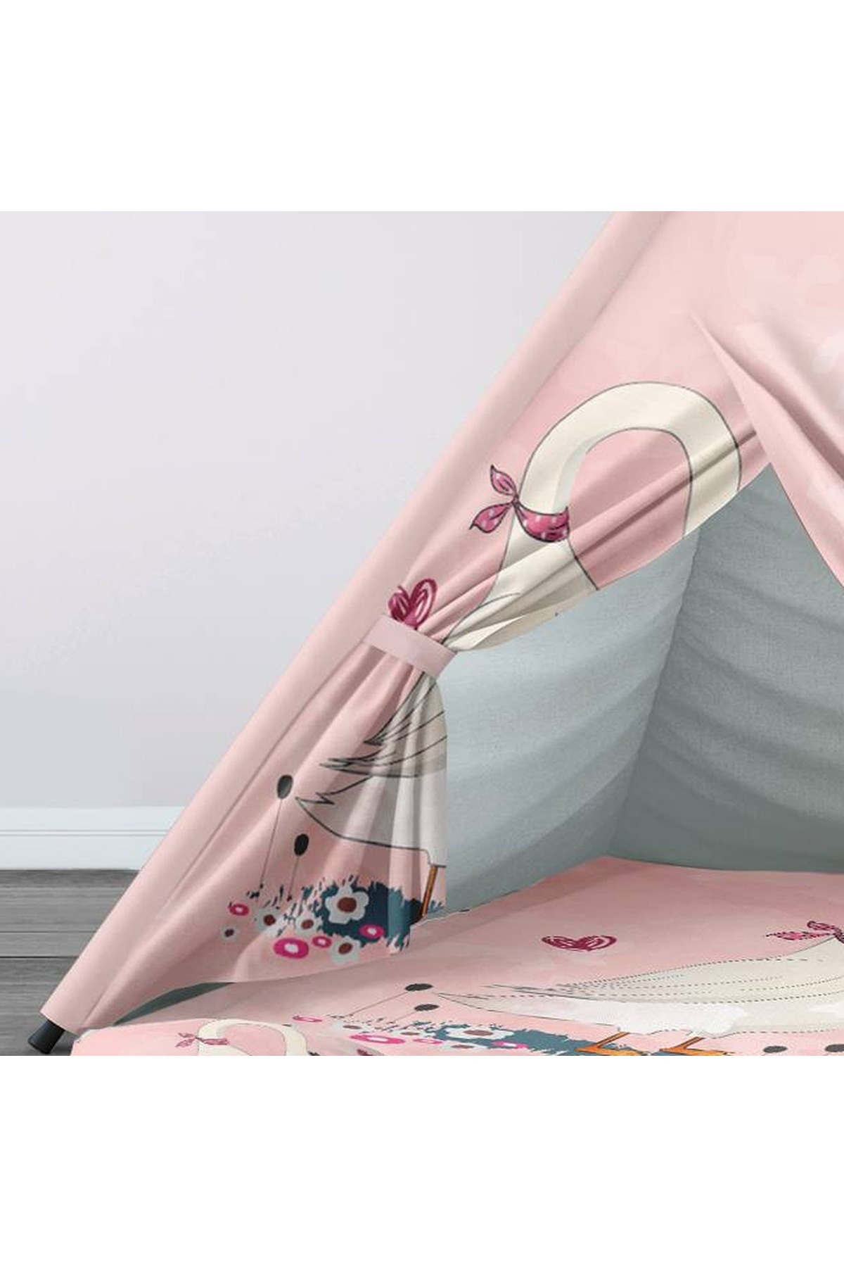 instababyrooms Çocuk Oyun Çadırı Kuğu ailesi Dijital Baskılı fotoğrafı 2 (önizleme)