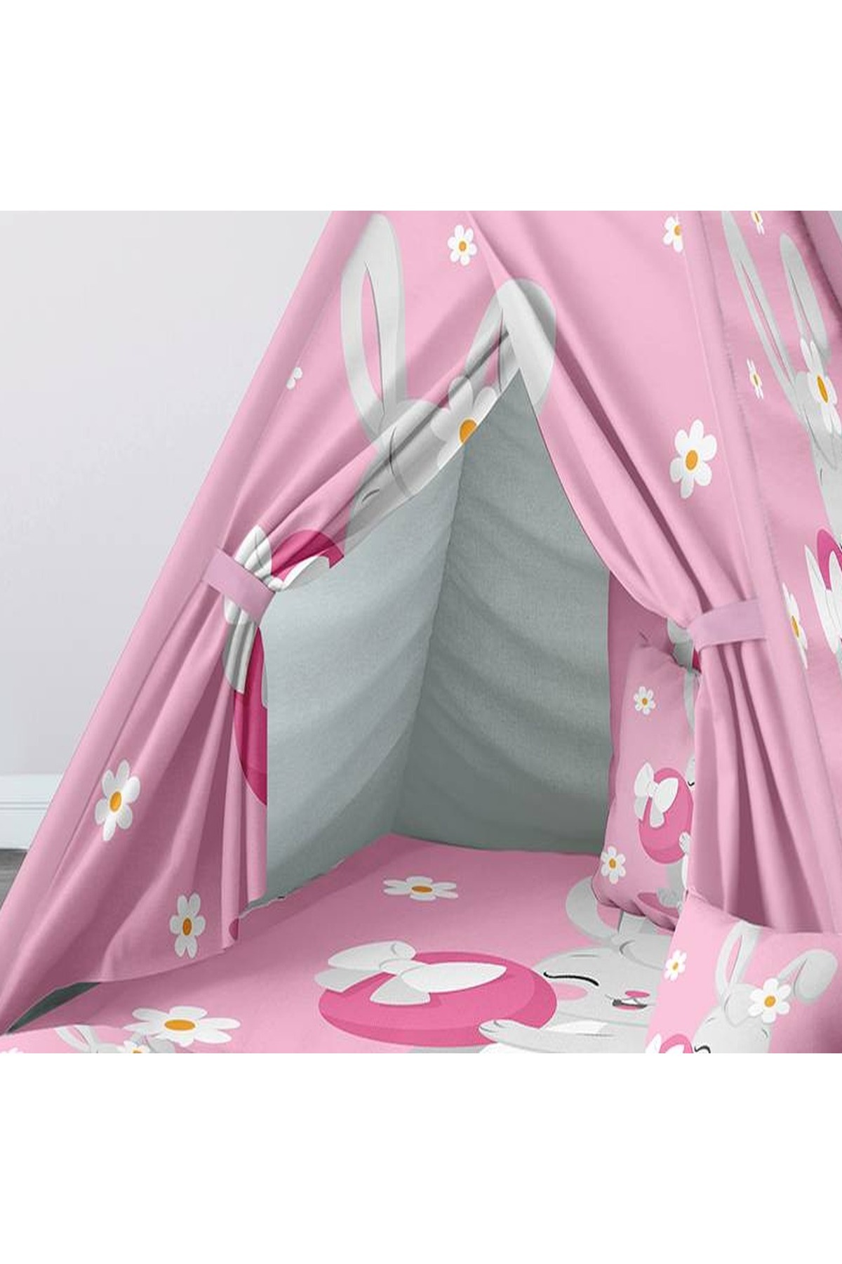 instababyrooms Çocuk Oyun Çadırı Tavşan Dijital Baskılı fotoğrafı 3 (önizleme)
