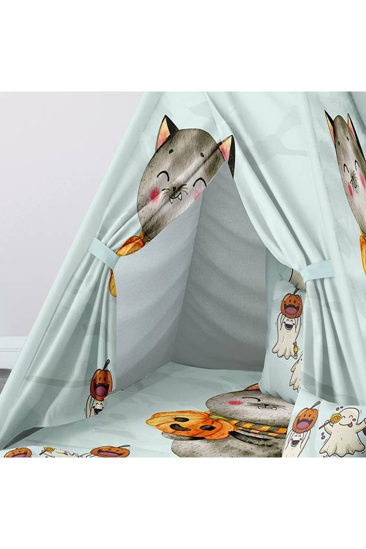 instababyrooms Çocuk Oyun Çadırı Kedi ve Hayaletler Dijital Baskılı fotoğrafı 3 (önizleme)