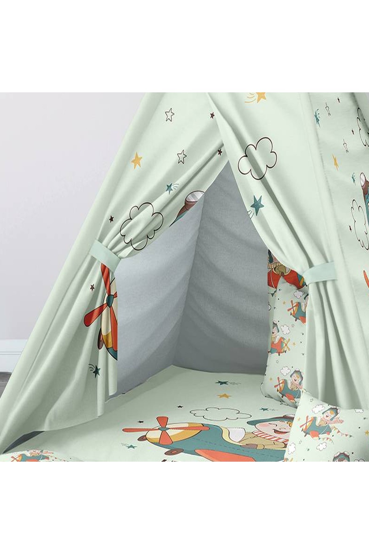 instababyrooms Çocuk Oyun Çadırı Küçük Pilot, Uçak Dijital Baskılı fotoğrafı 3 (önizleme)