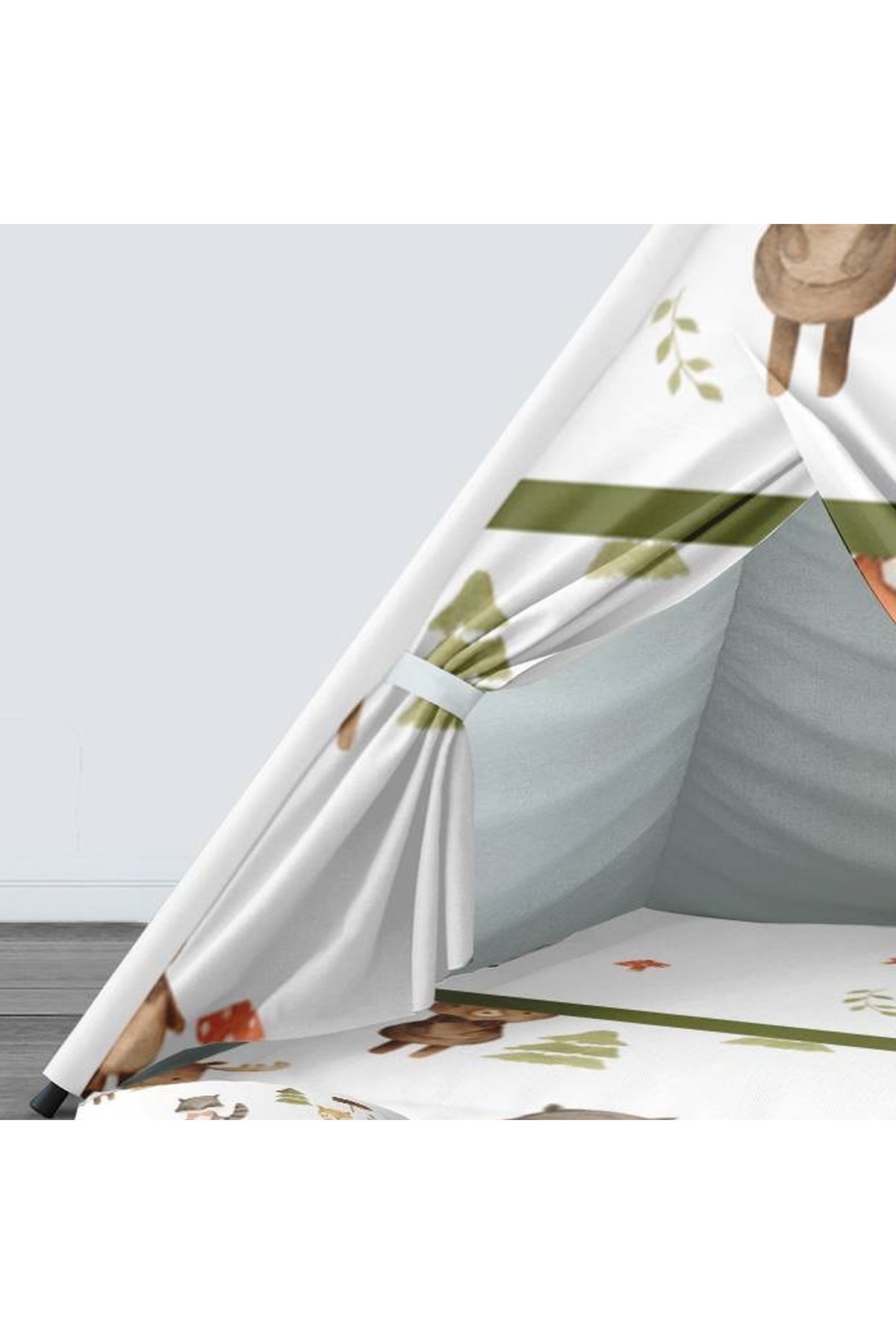 instababyrooms Çocuk Oyun Çadırı Orman Hayvanları Dijital Baskılı fotoğrafı 2 (önizleme)