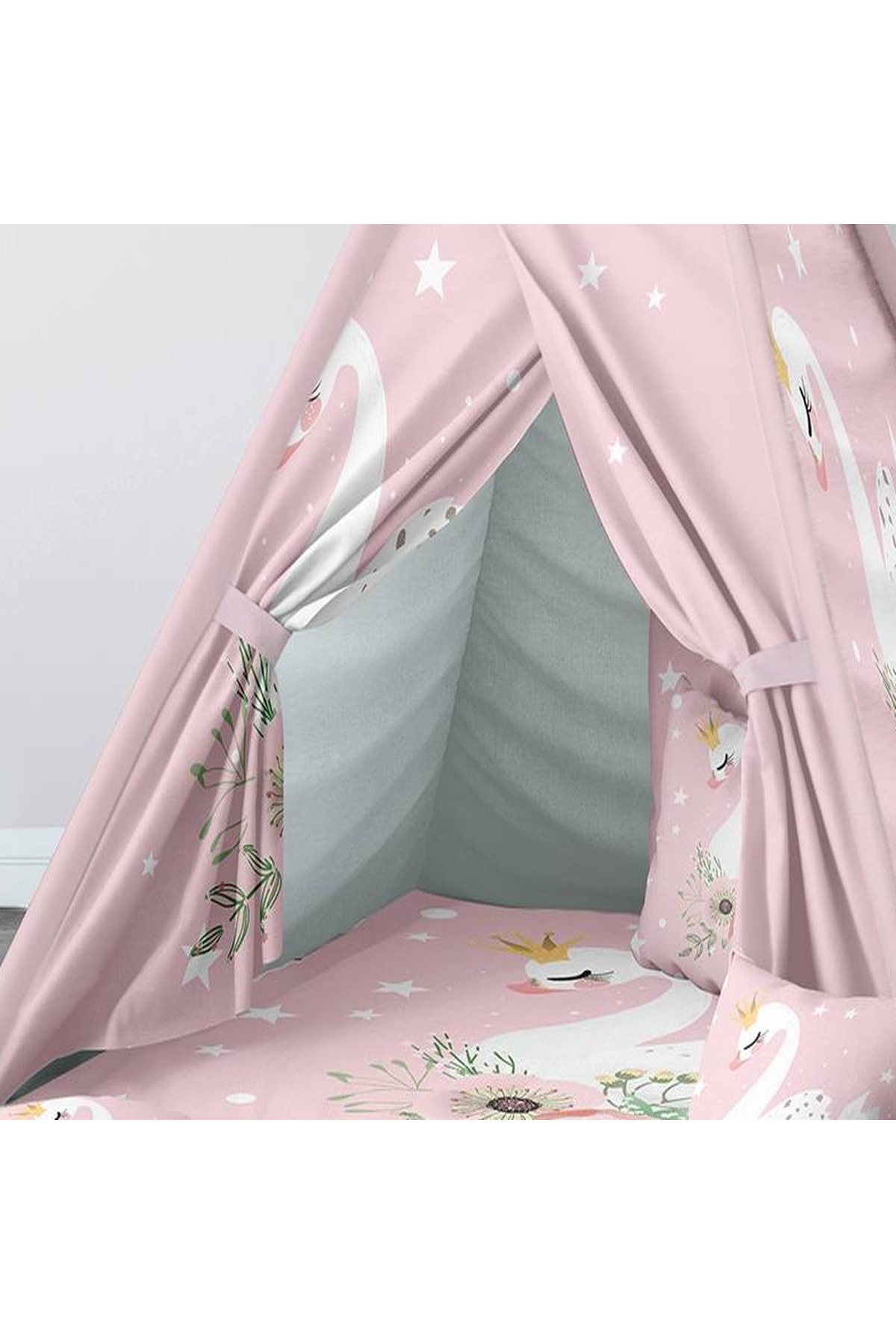 instababyrooms Çocuk Oyun Çadırı Kuğu Dijital Baskılı fotoğrafı 3 (önizleme)