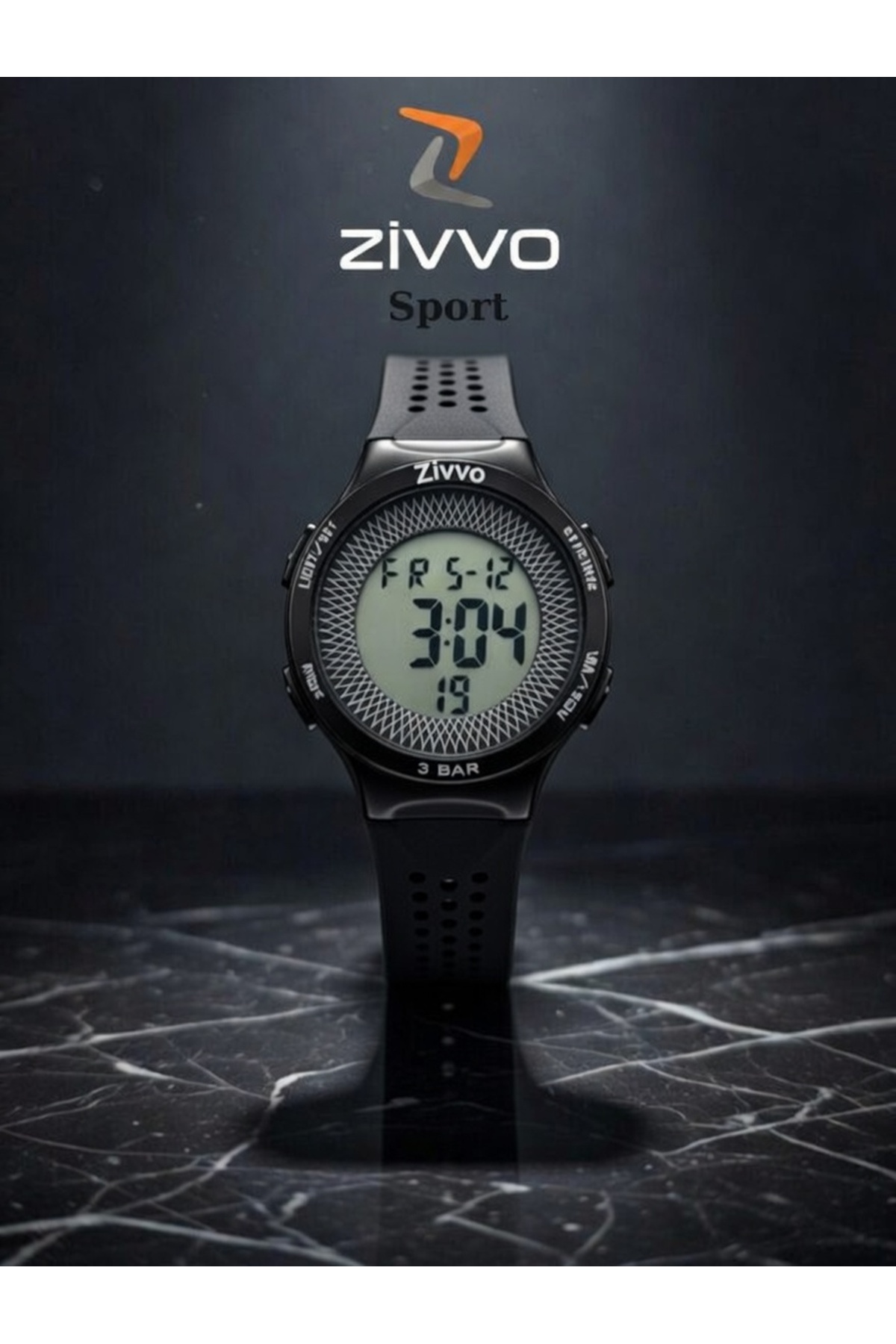 Zivvo Su Geçirmez Kronometreli ışıklı Dijital Koşu Saati Sporcu Günlük Kullanım unisex görsel 2