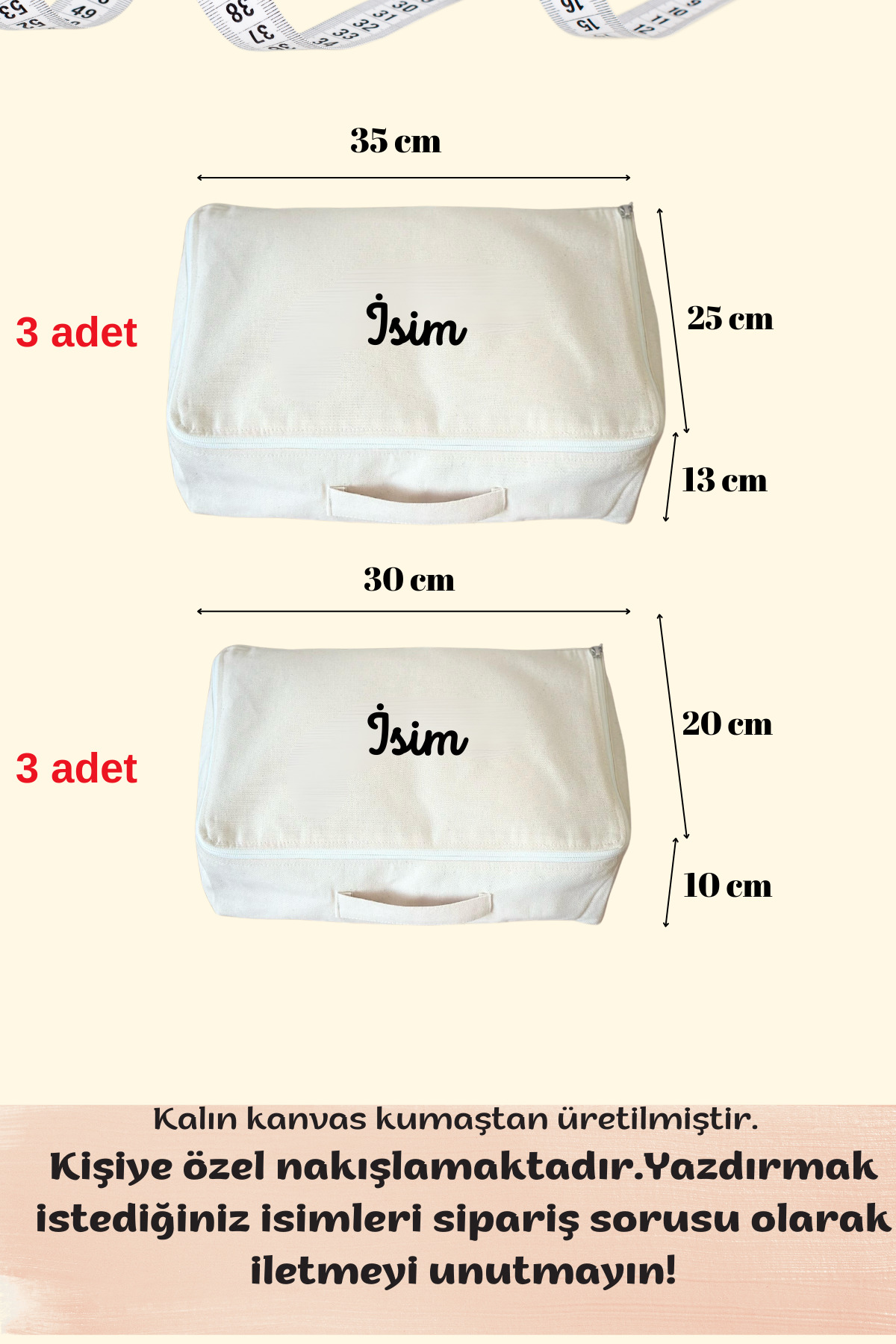 Mama Yoyo Baby Kids 6lı Kişiye Özel Anne Bebek Doğum Hastane Düzenleme Bavul Çantası Içi Düzenleyici NAKIŞLI fotoğrafı 4 (önizleme)