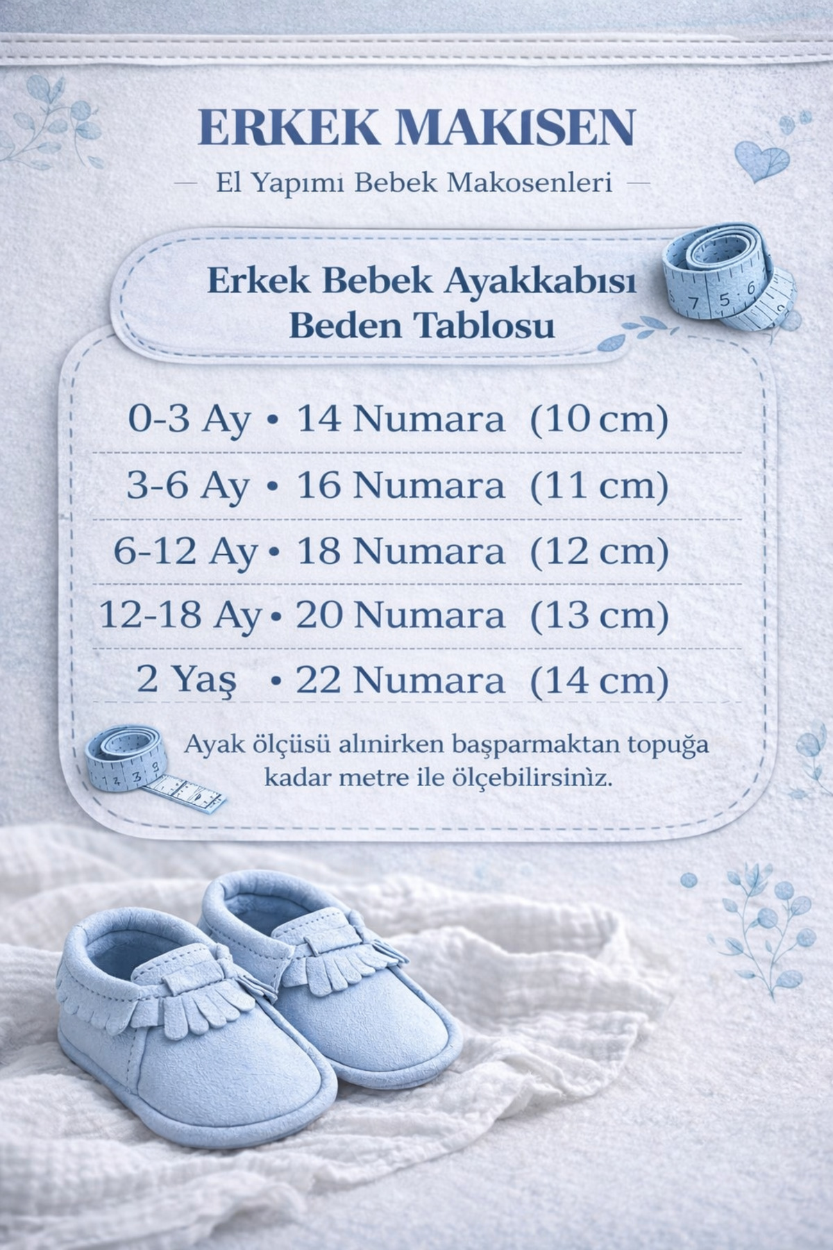 marasmakosen Nubuk İsimli Bebek Makoseni – Kişiye Özel Bağcıklı Bebek Ayakkabı fotoğrafı 3 (önizleme)
