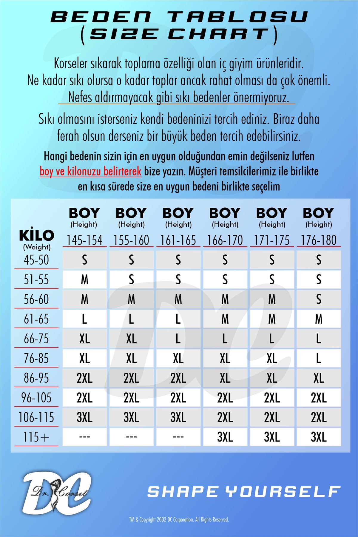 DC Kadın Atlet Korse Göğüs Göbek Bel Toparlayıcı Sıkılaştırıcı Şekillendirici İki Beden görsel 6