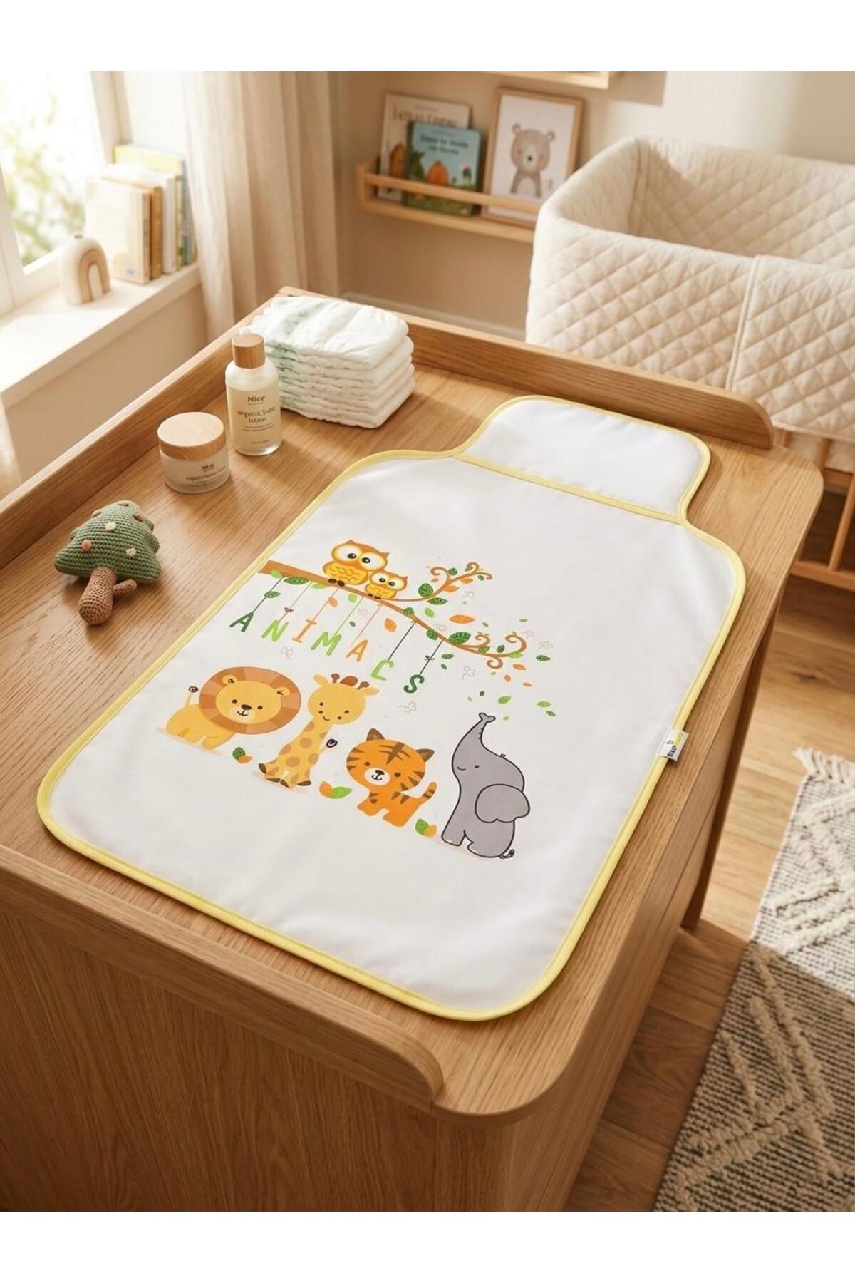 Lumos Trade Pratik Bebek Yastıklı Alt Açma Minderi Sıvı Geçirmez Çift Taraflı Bebek Alt Değiştirme Matı 45x80cm fotoğrafı 4 (önizleme)