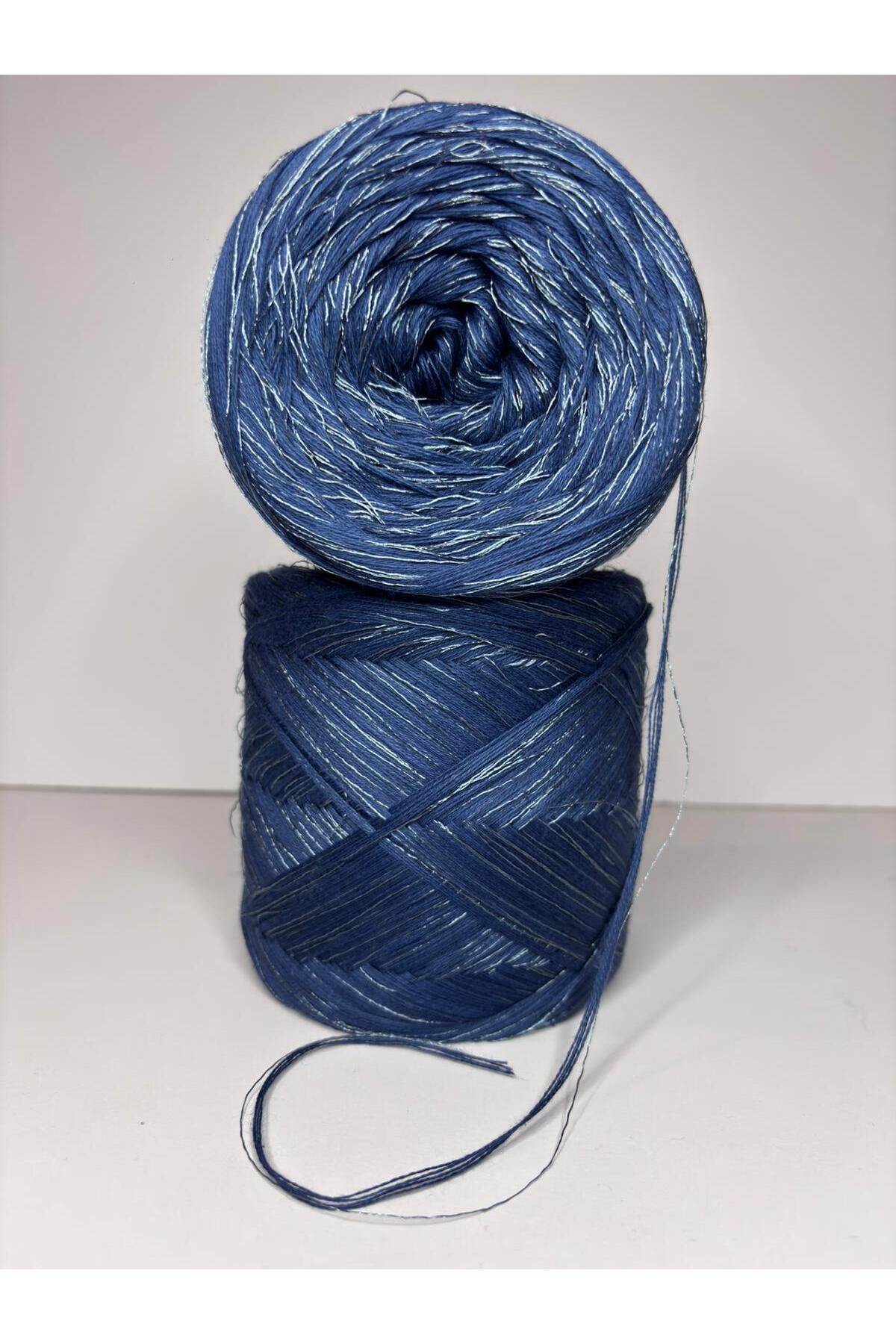 Indigo blue Italian mercerized viscose (5 layers of wrap) (summer,seasonal) knit rope 200gr