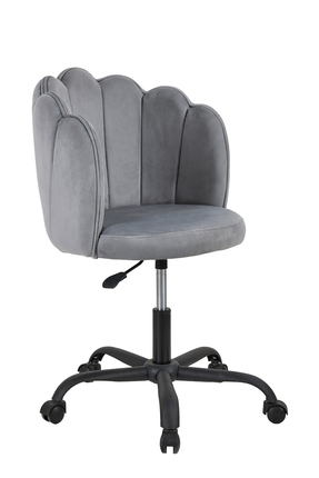 HAUSEBOX Flora Çalışma Sandalyesi - Silinebilir Babyface Kumaş (Gri/Krom Meta...