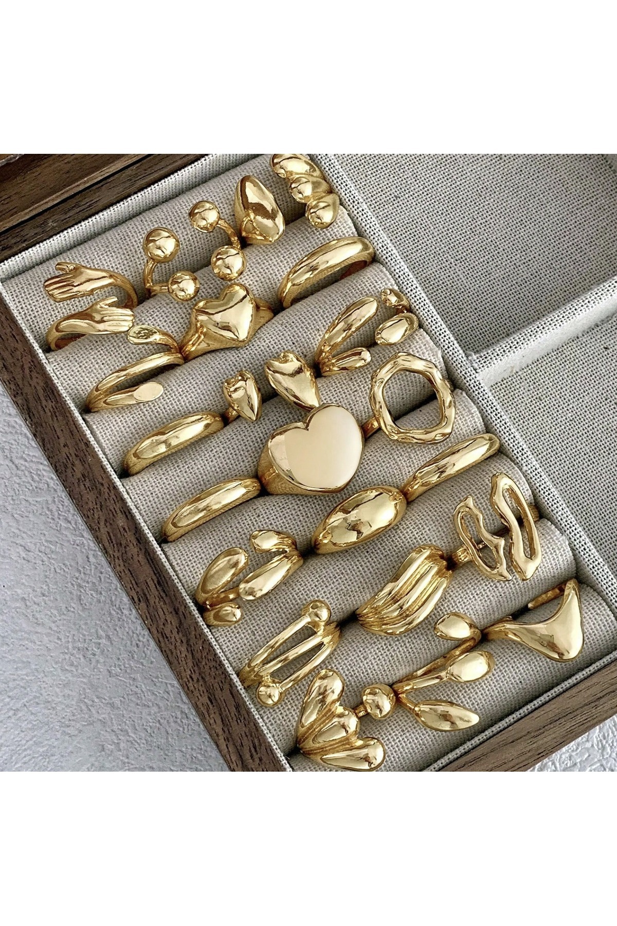 مجموعة خواتم نسائية - 10 قطع