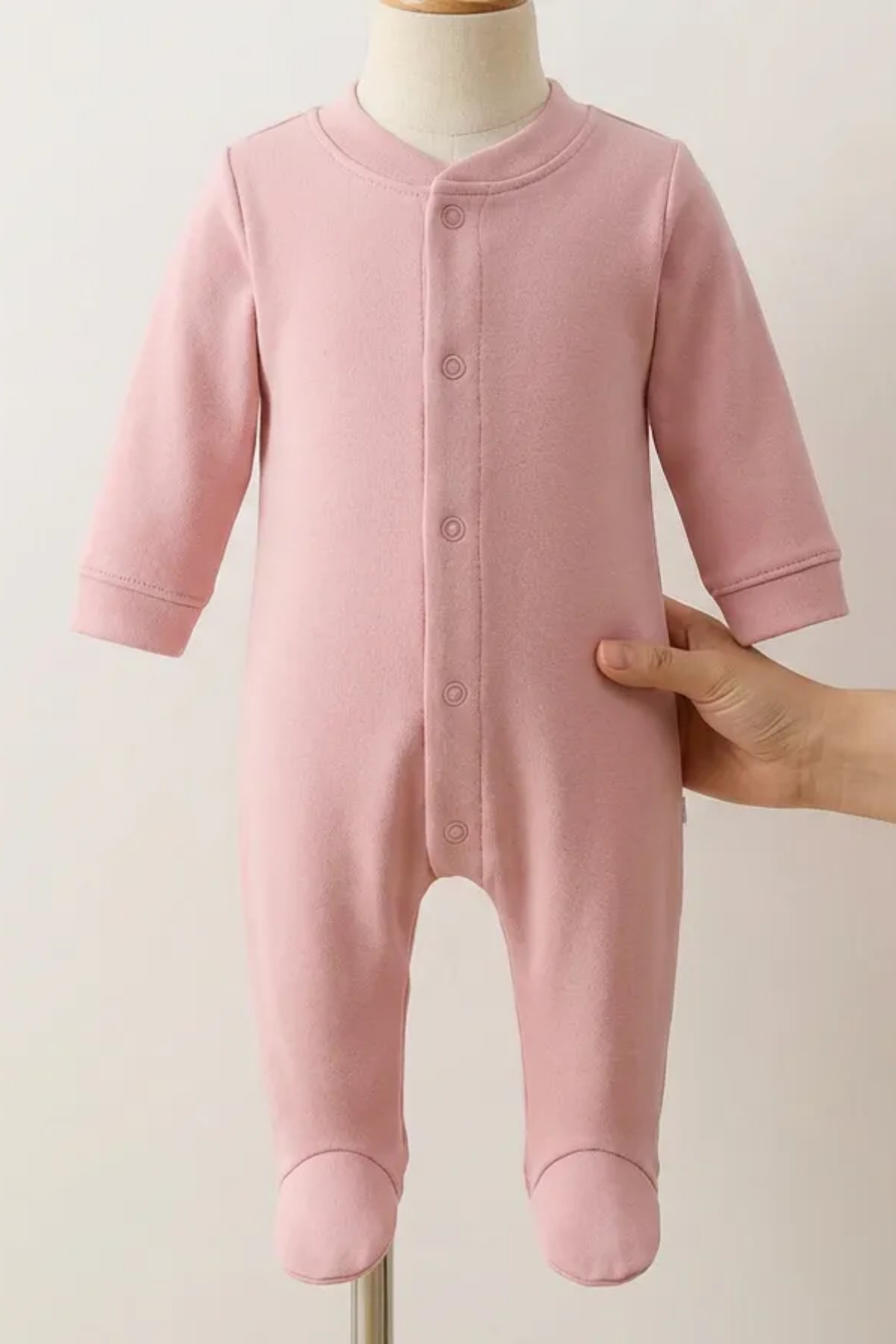 thechild baby collection 3’lü Yenidoğan Tulum Seti | Uzun Kollu, Patikli, Çıtçıtlı, %100 Pamuk Hastane Çıkışı – Hipoalerjenik fotoğrafı 2 (önizleme)