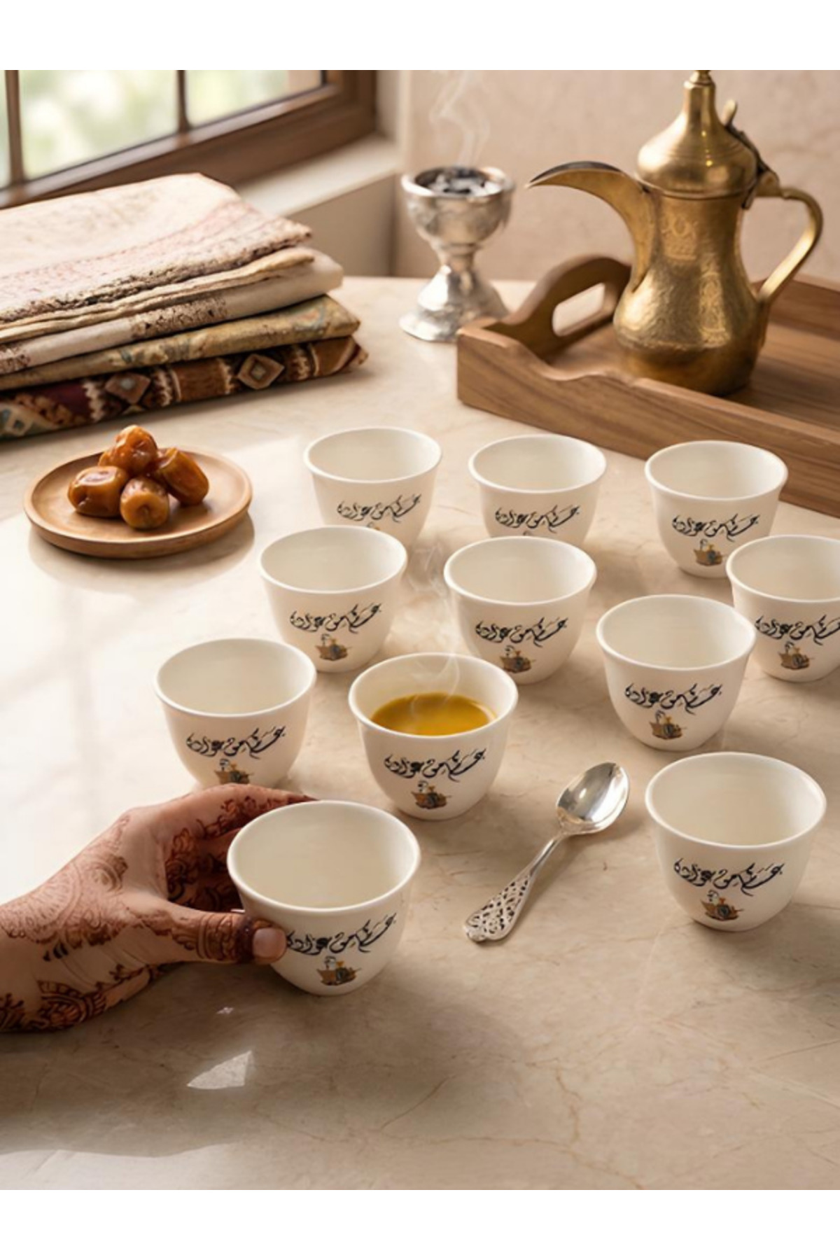 طقم فناجيل قهوة العيد - 12 قطعة