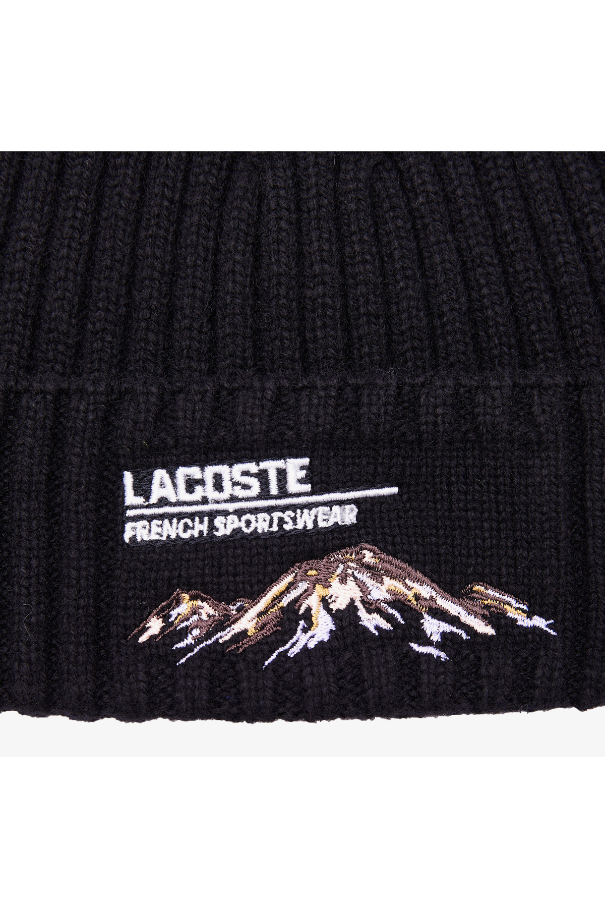 Lacoste Unisex Siyah Yün Karışımlı Bere görsel 2