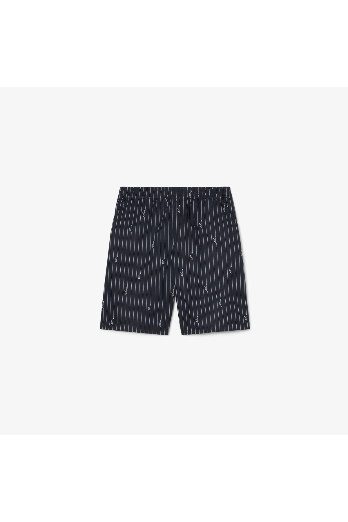 Lacoste Crocodile Print Stripe Cotton Shorts - GH1964-00-IY8- Trendyol