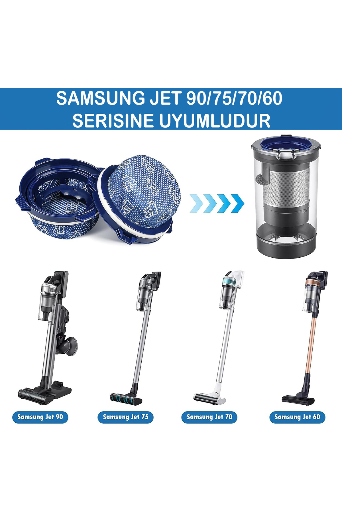Samsung AI Jet Lite (VS80F28DFP/TR) TOZ TORBASI + HEPA FİLTRE