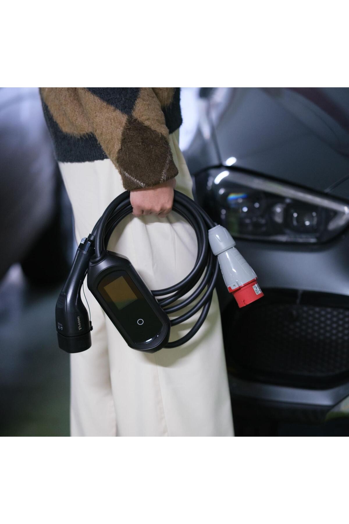 Yasomi 11 Kw Trifaze Taşınabilir Elektrikli Araç Şarj Cihazı (48