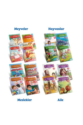 Semerkand Çocuk Yayınları 3-6 Yaş Çocuklar için Hayvanlar, Meyveler,Meslekler...