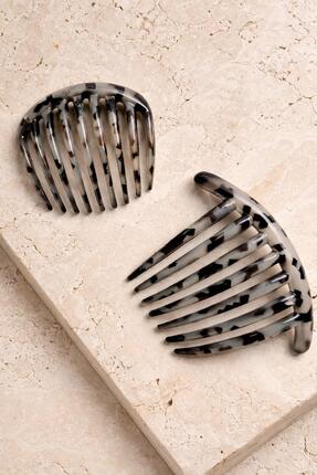 New Obsessions Kaplumbağa Sırtı Tarak Topuz Tokası 2'li Paket