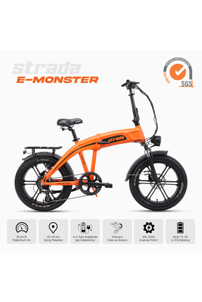 Stradacycles E-Monster 20 Jant Katlanabilir Yüksek Torklu Elektrikli Bisiklet
