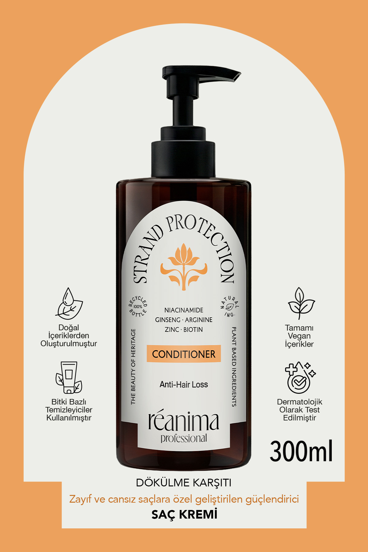 Strand Protection Güçlendirici Şampuan Esneklik Kazandıran Saç Kremi Dökülme Karşıtı Tonik Üçlü Set — STR-PRT-SET — تصویر 5 از 8