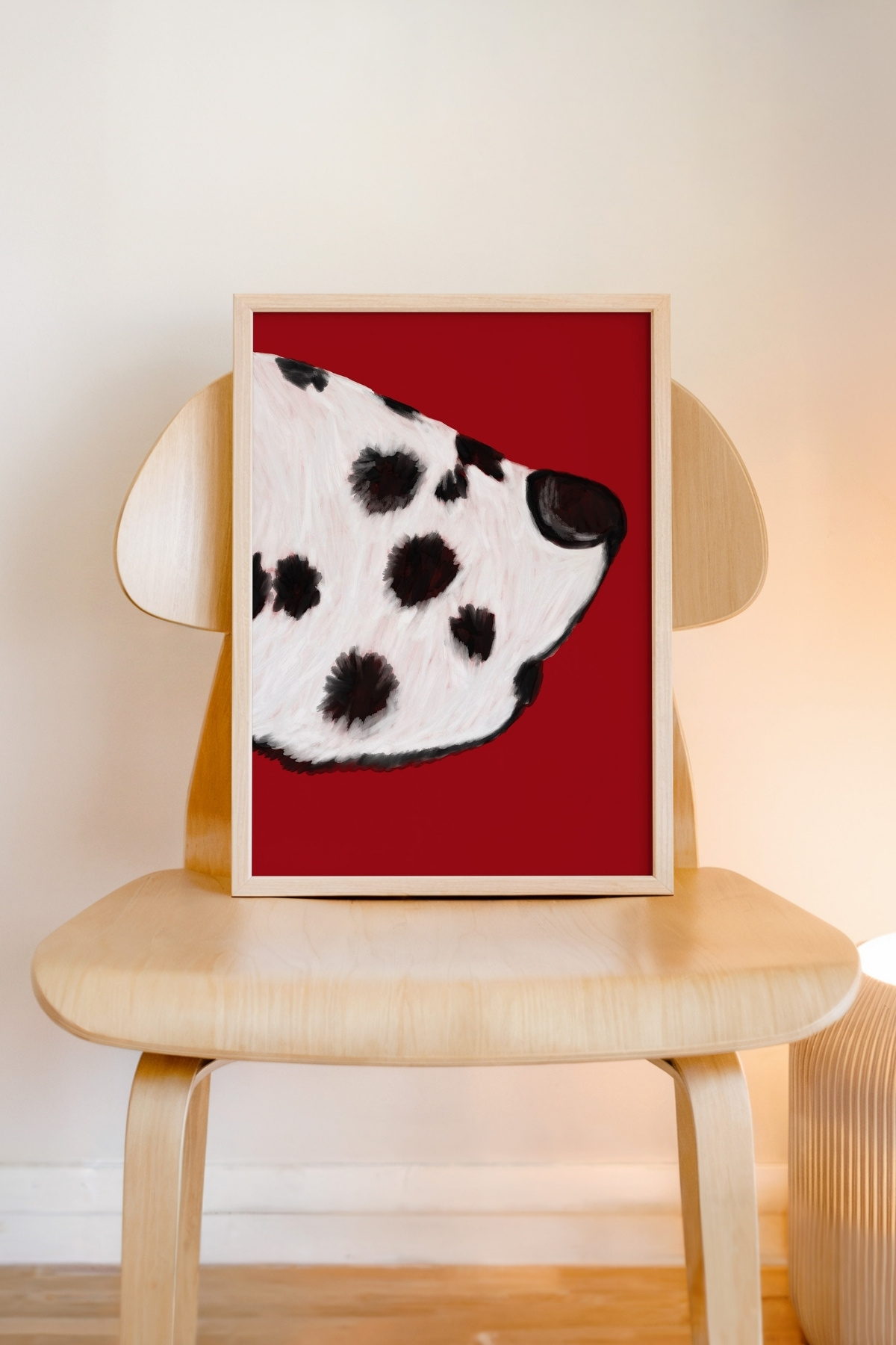 Dalmaçyalı Köpek Tablo Modern Poster Hayvan Duvar Dekoru Çerçevesiz