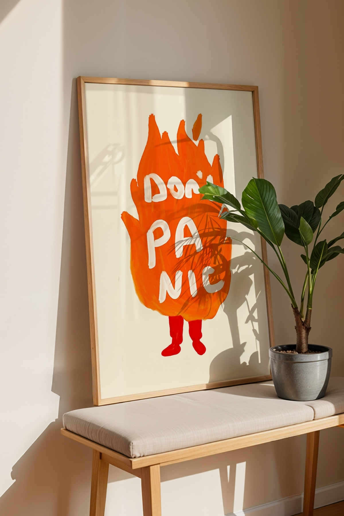 Don’t Panic Yazılı Modern Poster Tablo Motivasyon Duvar Dekoru
