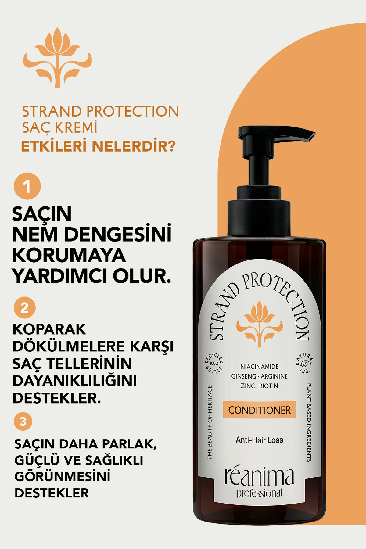 Strand Protection Güçlendirici Şampuan Esneklik Kazandıran Saç Kremi Dökülme Karşıtı Tonik Üçlü Set — STR-PRT-SET — تصویر 6 از 8