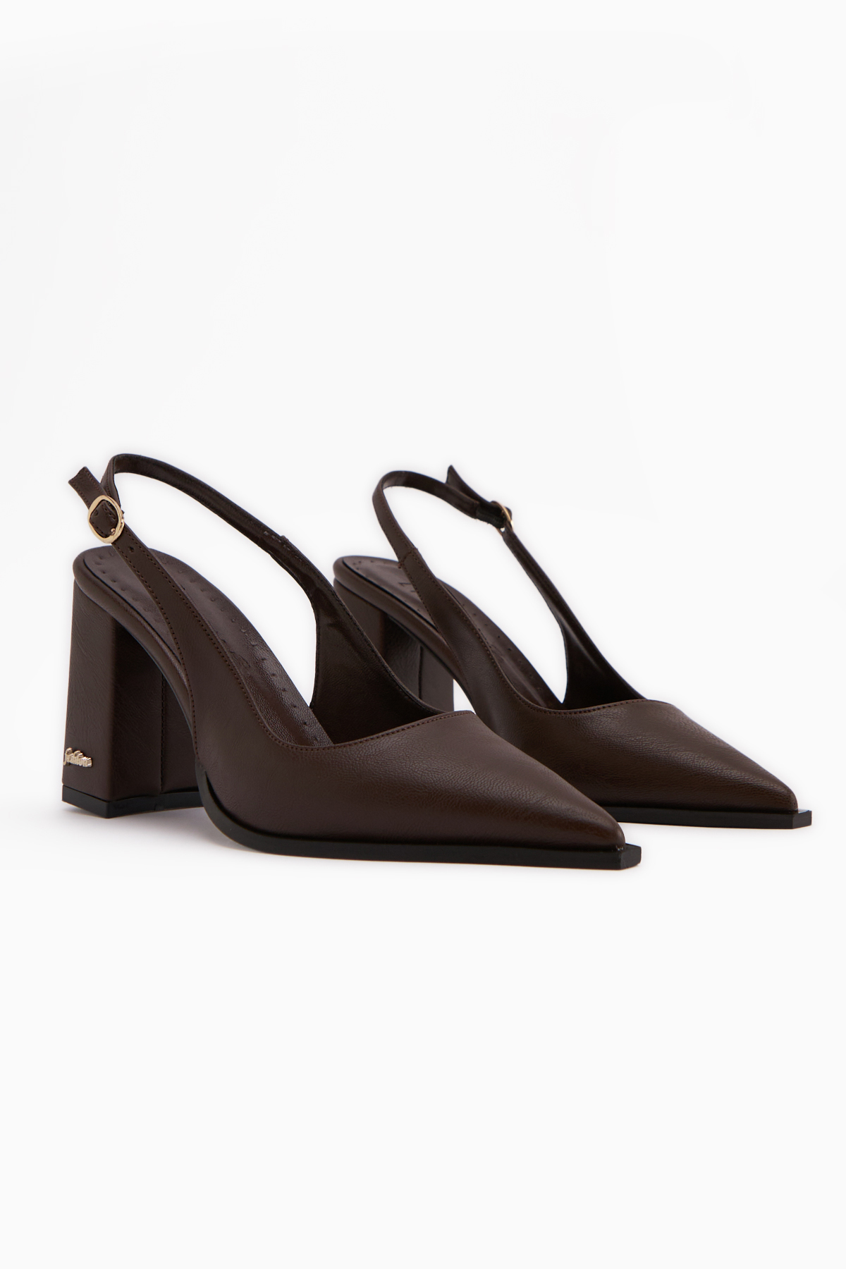 Limoya  Essi Kahve Önü Kapalı Kalın Topuklu Kadın Ayakkabı - Görsel 3