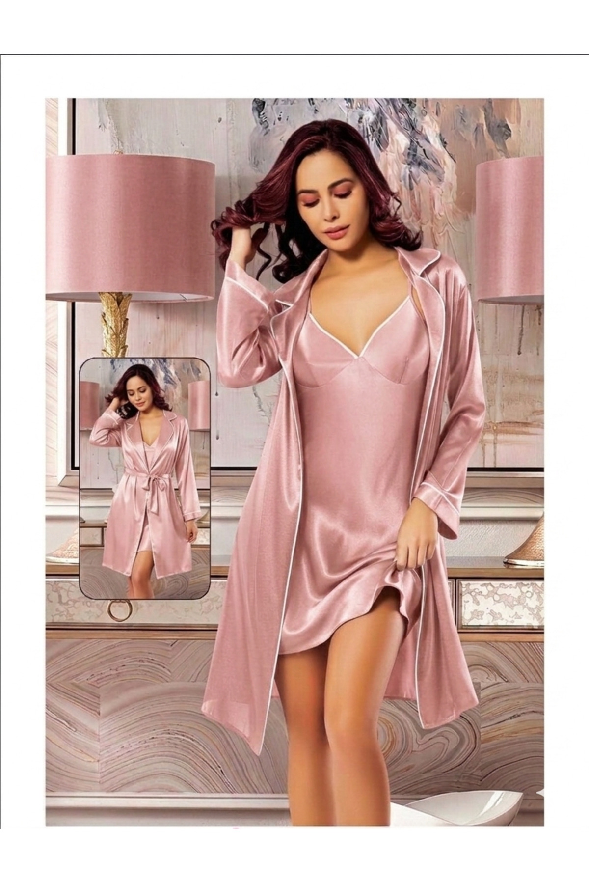 hediye Pudra Pembesi Saten Şıklığı