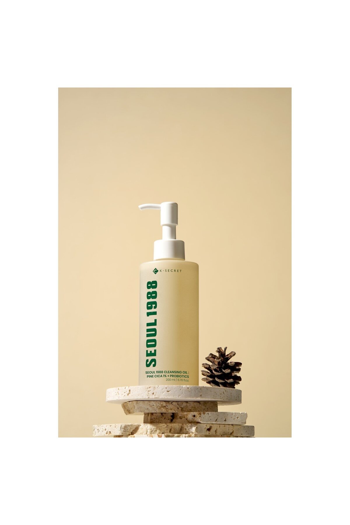 K-Secret SEOUL 1988 Cleansing Oil : Pine Cica 1% + Probiotics – Gözenek Arındırıcı ve Makyaj Temizle — KS0560 — تصویر 3 از 3