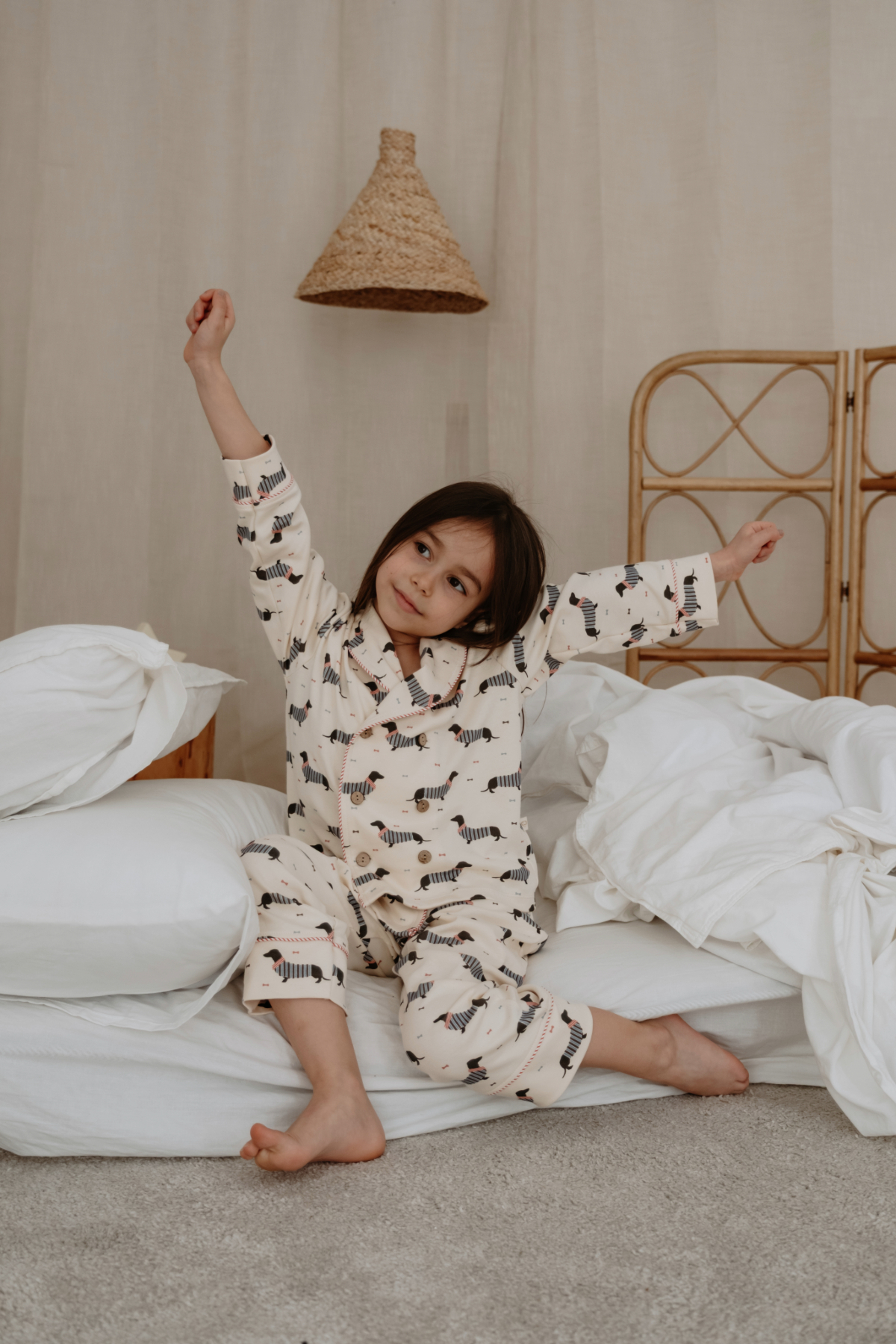Oh La La Koala For Little Ones Köpek Baskılı Yaka Detaylı Çocuk Pijama Takımı fotoğrafı 7 (önizleme)