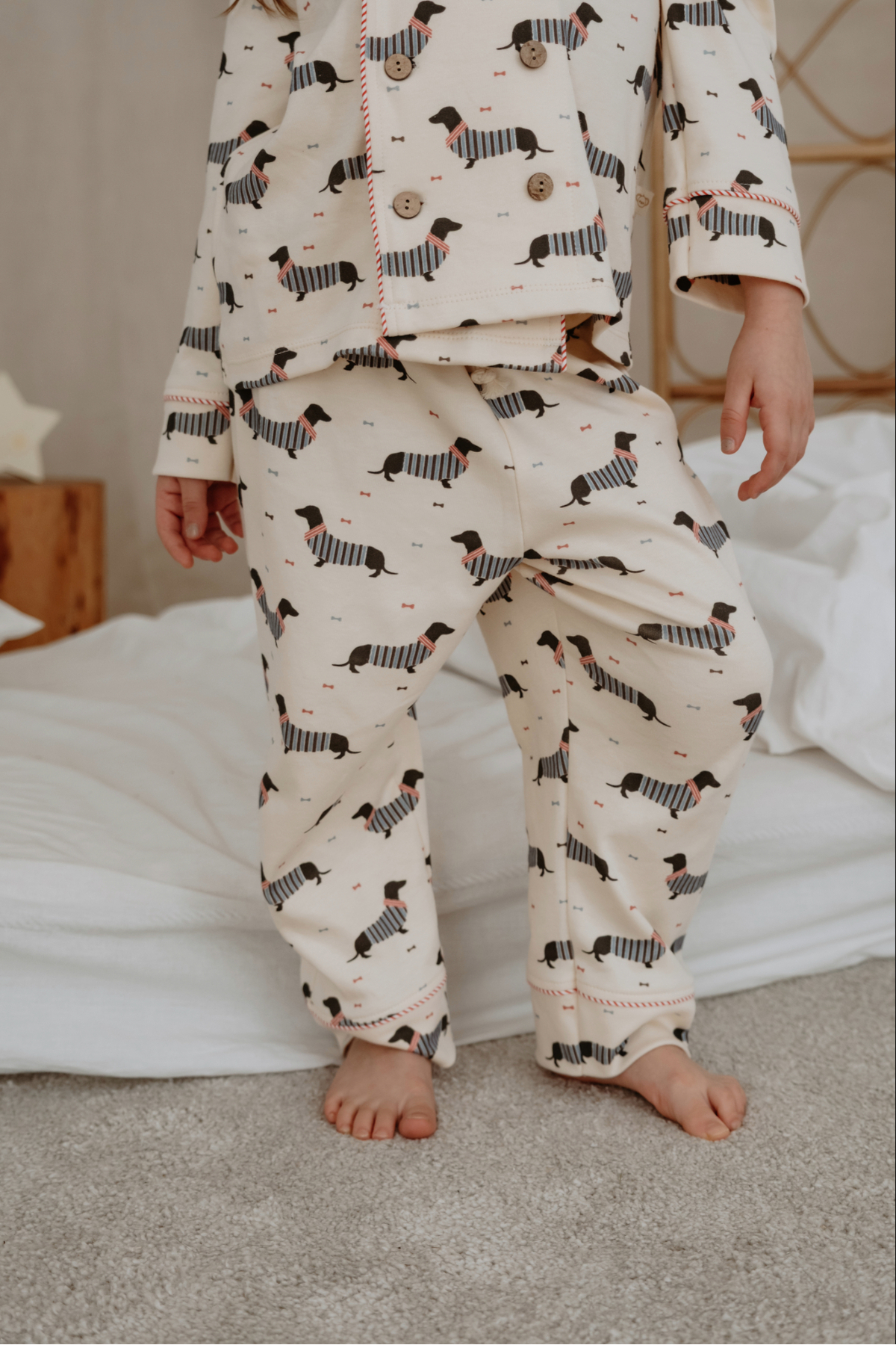 Oh La La Koala For Little Ones Köpek Baskılı Yaka Detaylı Çocuk Pijama Takımı fotoğrafı 5 (önizleme)