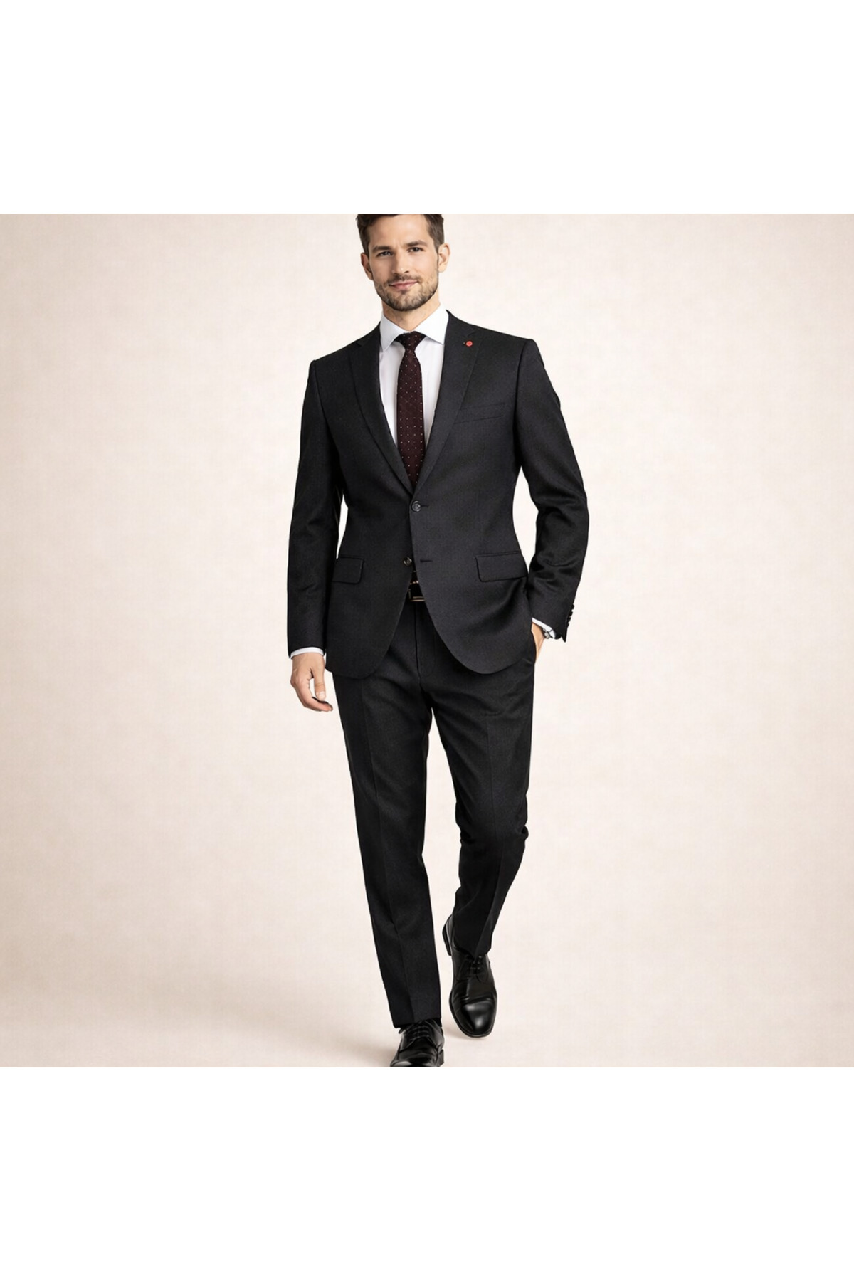 کت و شلوار مردانه کلاسیک Fit Premium Elegance — مشکی 08-GT5/15 — تصویر 2 از 4