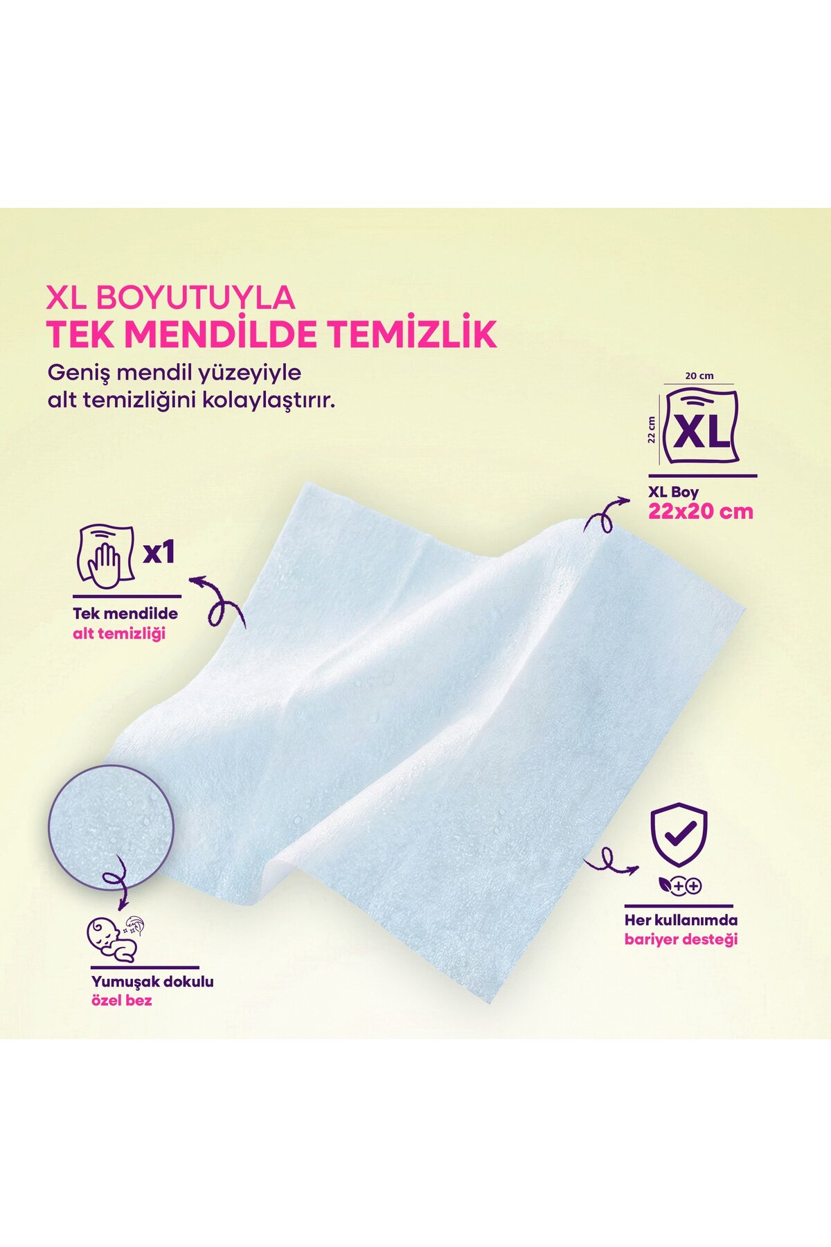 MED-COVER Baby Pişik Önleyici Bakım Mendil Seti – Parfümlü 50'li + Parfümsüz 50'li + 2 Kese + 2 Cep fotoğrafı 2 (önizleme)