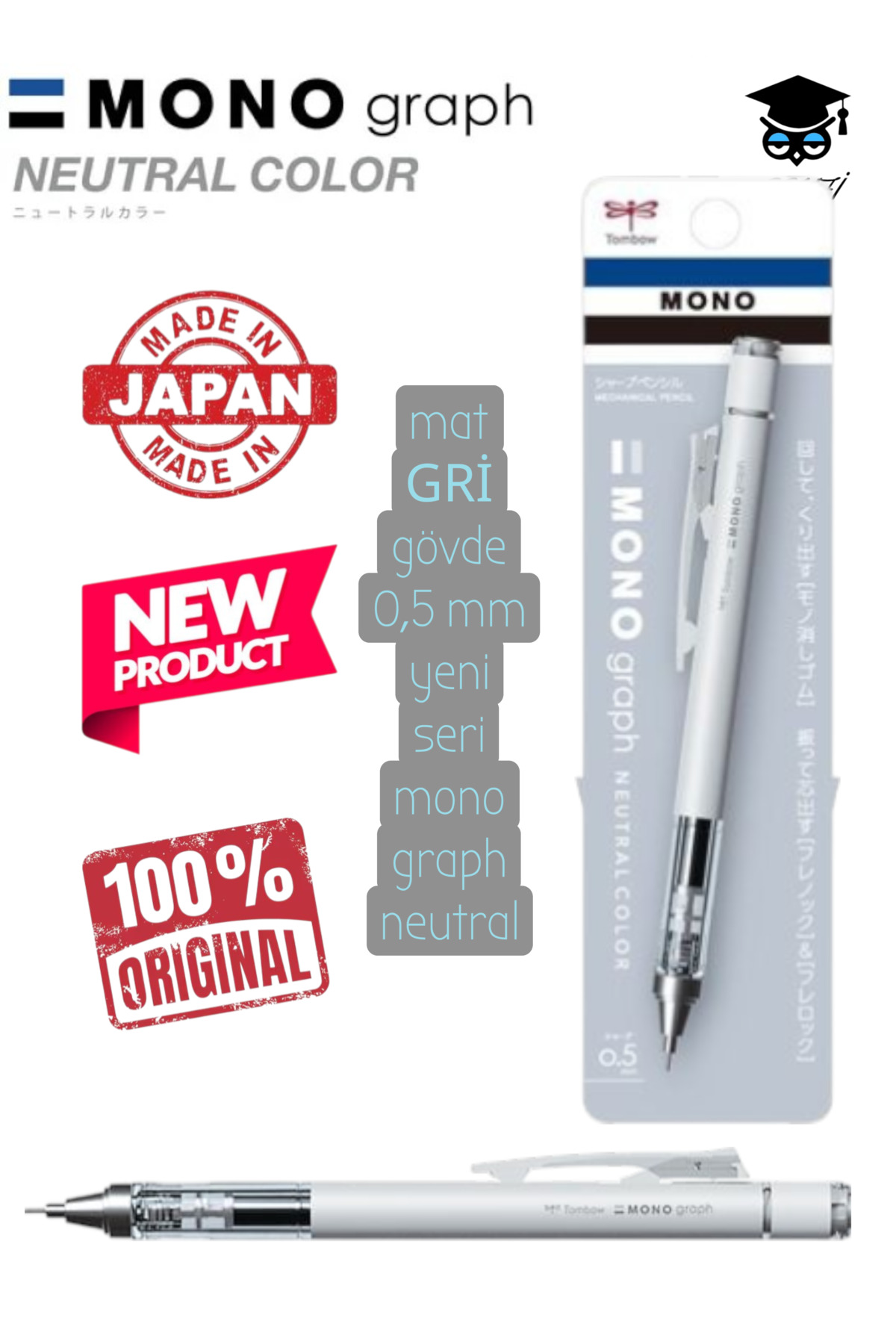 SEYFİKİRTASİYE mat gövde 0,5 mm yeni seri tombow mono graph
