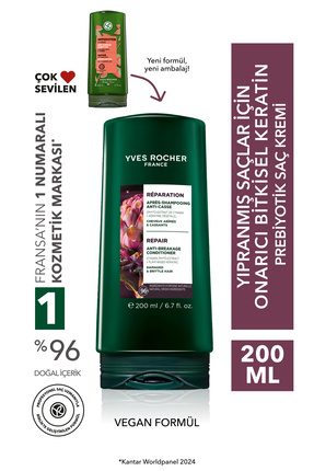 Yves Rocher Onarıcı Bitkisel Keratin Prebiyotik Saç Kremi - Yıpranmış Saçlar ...