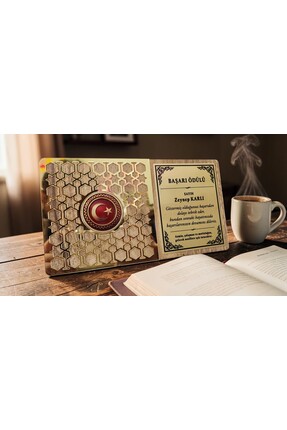 TUNA REKLAM KİŞİYE ÖZEL HEDİYELİK PLAKET GOLD LAZER KESİM