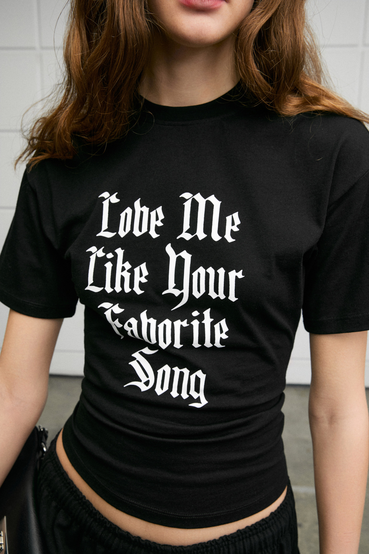 GRIMELANGE  LAVINYA Kadın Yumuşak Kumaşlı %100 Pamuk Baskı Detaylı Siyah T-Shirt - Görsel 2