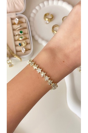 Derya Çelik Takı Xupıng Gold Taşlı Yıldız Bileklik 🌟