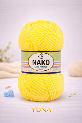 Nako Lüks Minnoş Örgü İpi 145 Sarı