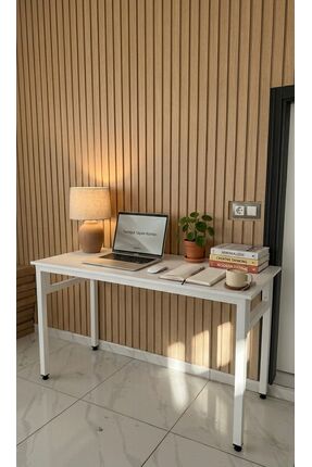ROBOKİT Beyaz 120x60 Çalışma Masası, Bilgisayar Masası, Ofis Masası, Metal Ay...