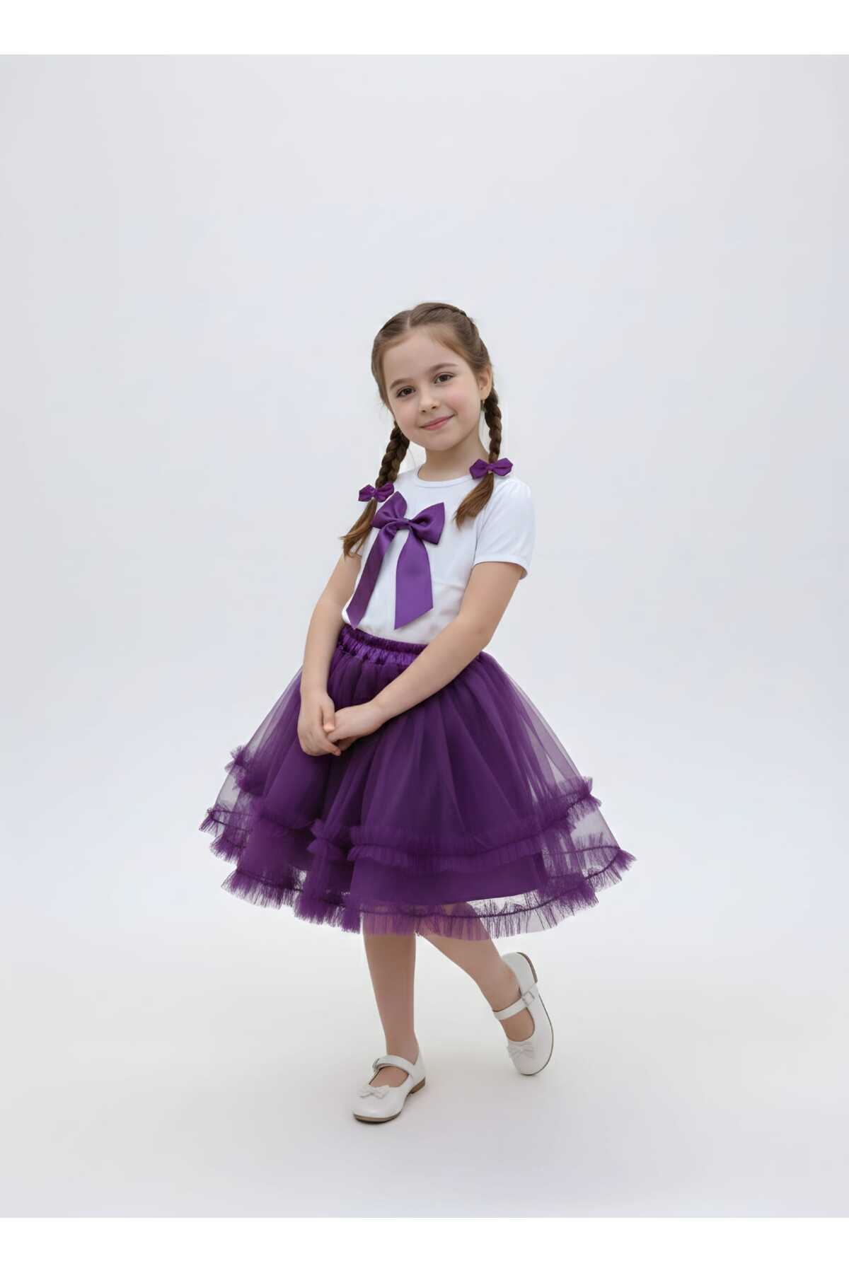 APRIL 23 TUTU SKIRT AND BOWTIE COMBED COTTON
