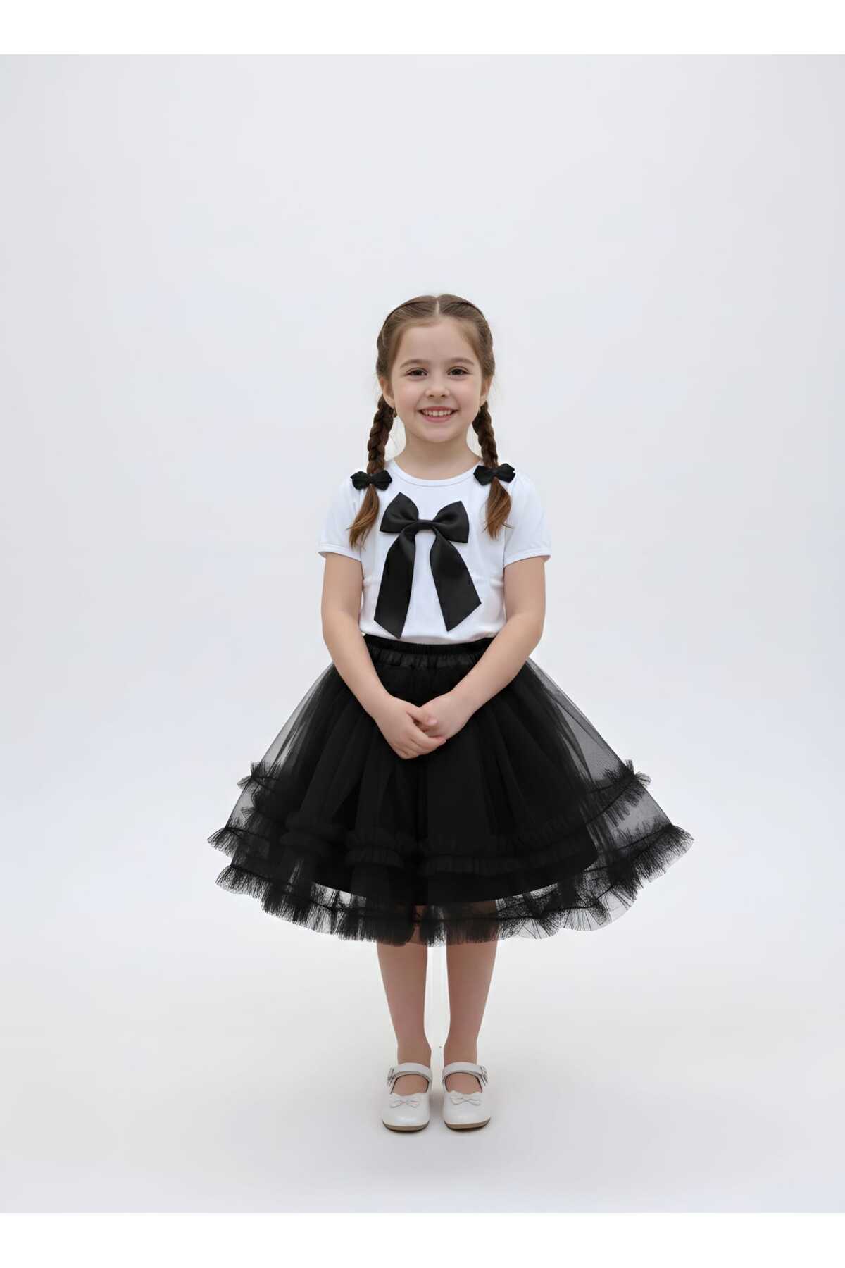 APRIL 23 TUTU SKIRT AND BOWTIE COMBED COTTON