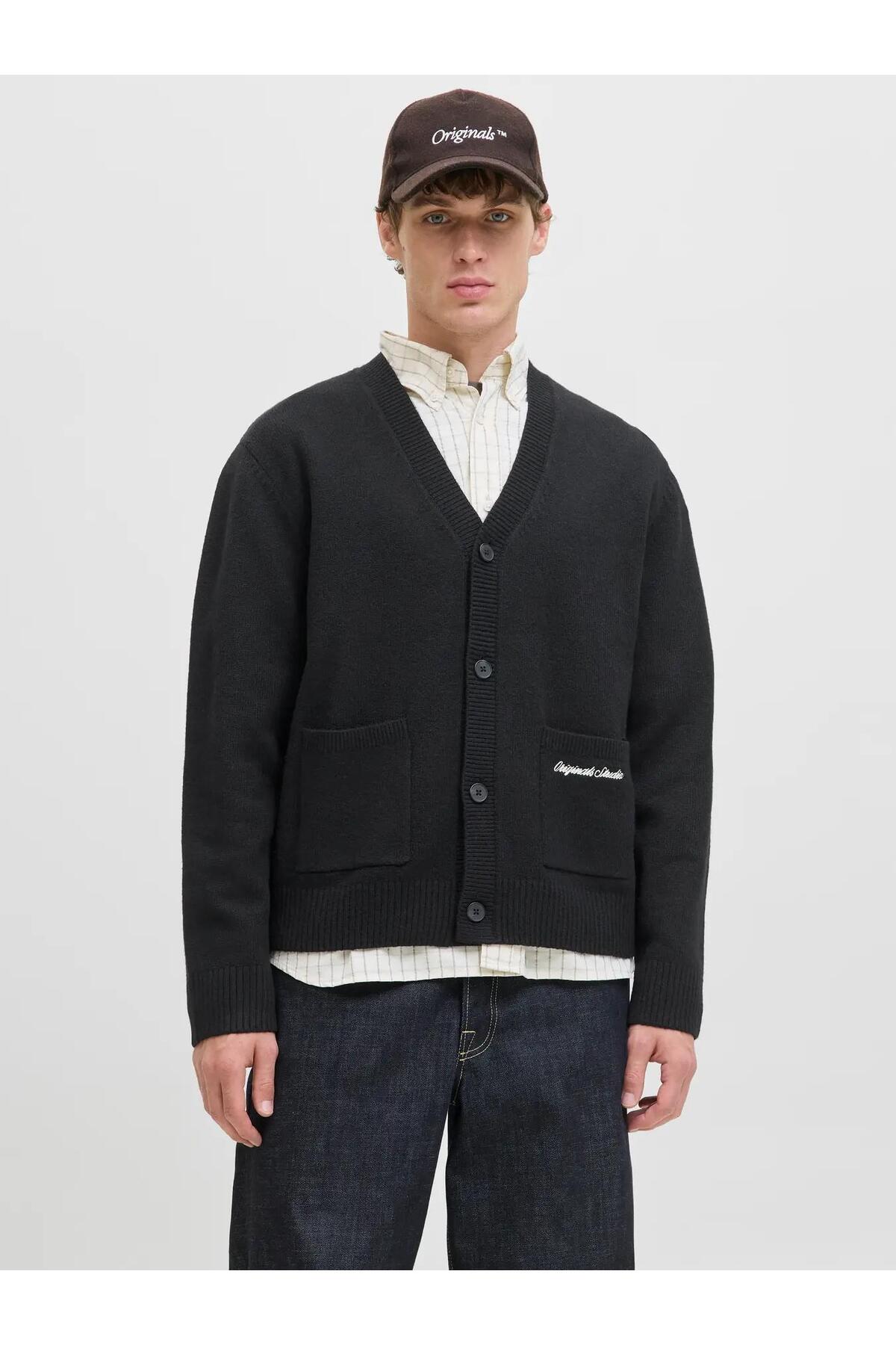 ژاکت مردانه گشاد جک جونز مدل Norrebro کد 12282732 جک اند جونز ژاکت کشی Jack & Jones