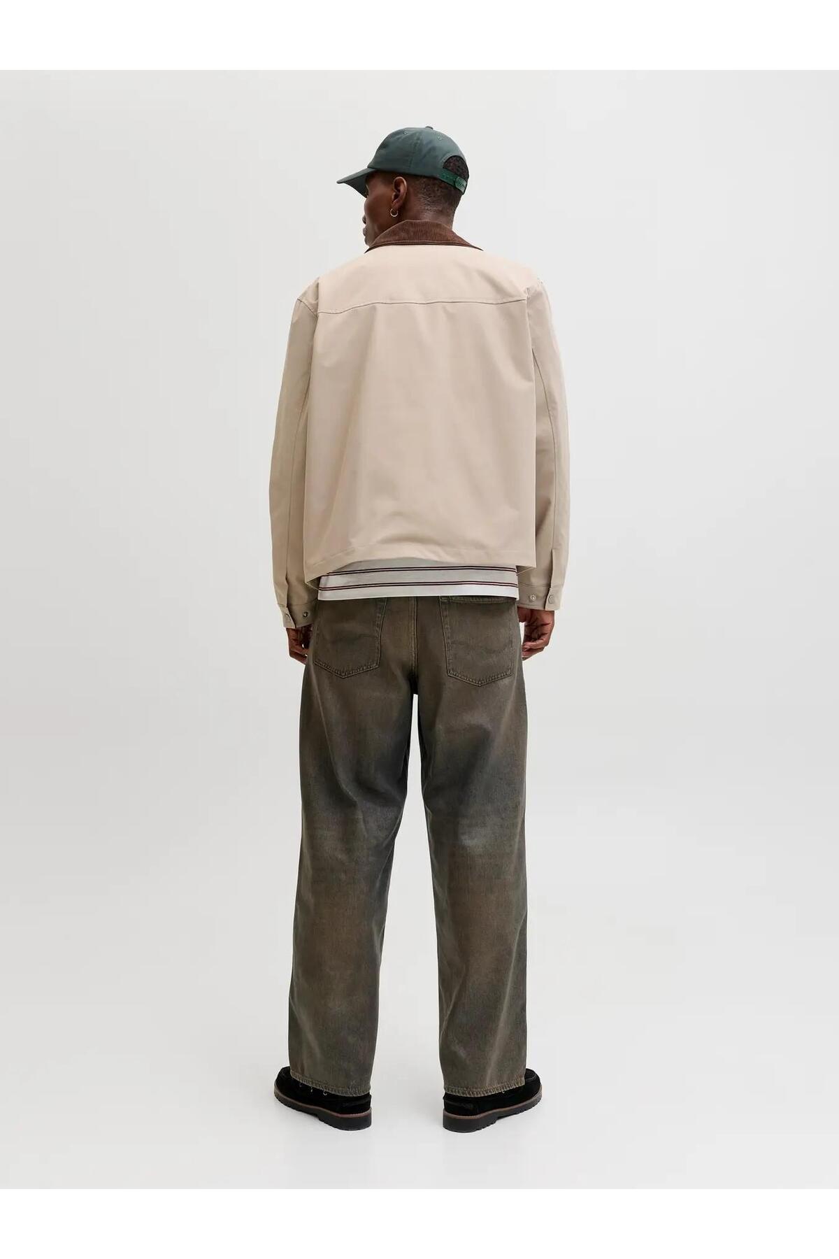 Jack & Jones  Erkek Bej Jorcatskılls Barn Jacket Sn Ceket 12291660-Crockery - Görsel 4