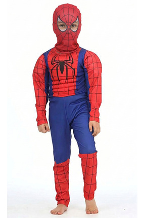 GEZEN AY ÖRÜMCEK ADAM KASLI KOSTÜMÜ BEZ MASKELİ