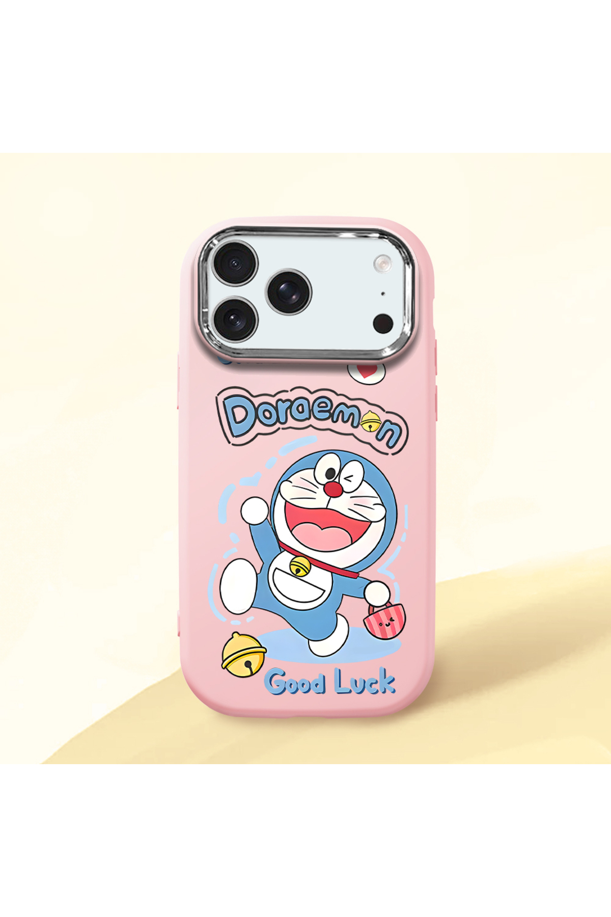 CHICASELUX Pink Soft Silicone Phone Doraemon with Camera Protection Compatible with iPhone 17 Pro Max Patterned- Trendyol CHICASELUX Pink Soft Silicone Phone Doraemon with Camera Protection Compatible with iPhone 17 Pro Max Patterned- Trendyol