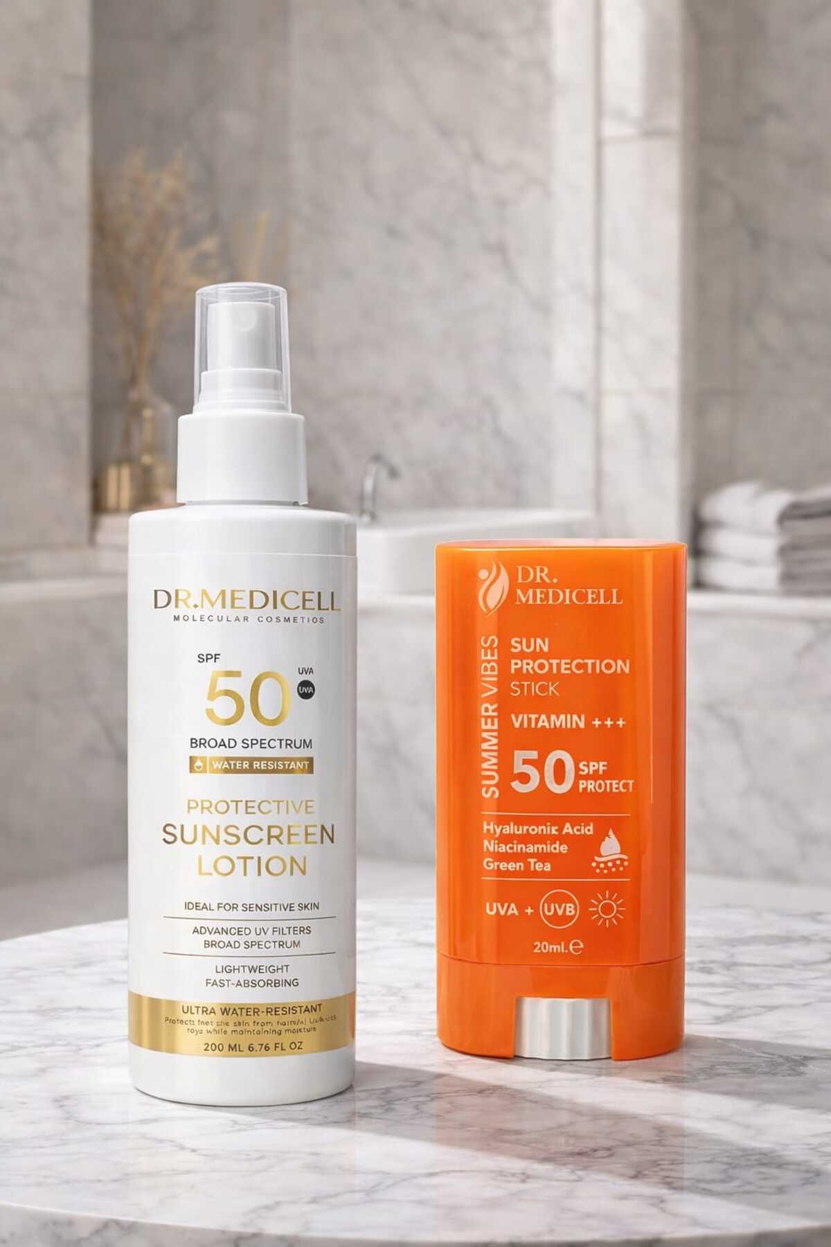 Ultra Yüksek Güneş Koruyucu SPF50+ 200 Ml Sprey+ 20GR Stick (Kofre Paket) — drmedicellgüneşkofre01 — تصویر 3 از 4